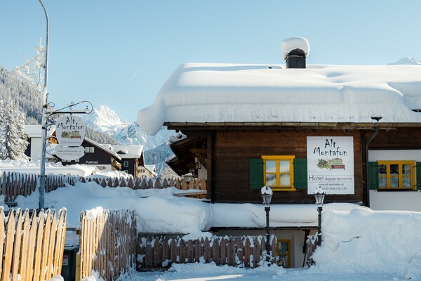 Alt Montafon Winter mit Blick auf Vallüla