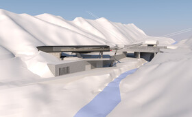 Die Silvretta Bahn Talstation in der Silvretta Montafon grafisch dargestellt
