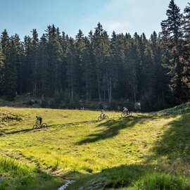 Biken im Trailpark Hochjoch in der Silvretta Montafon