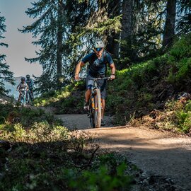 Biken im Trailpark Hochjoch in der Silvretta Montafon