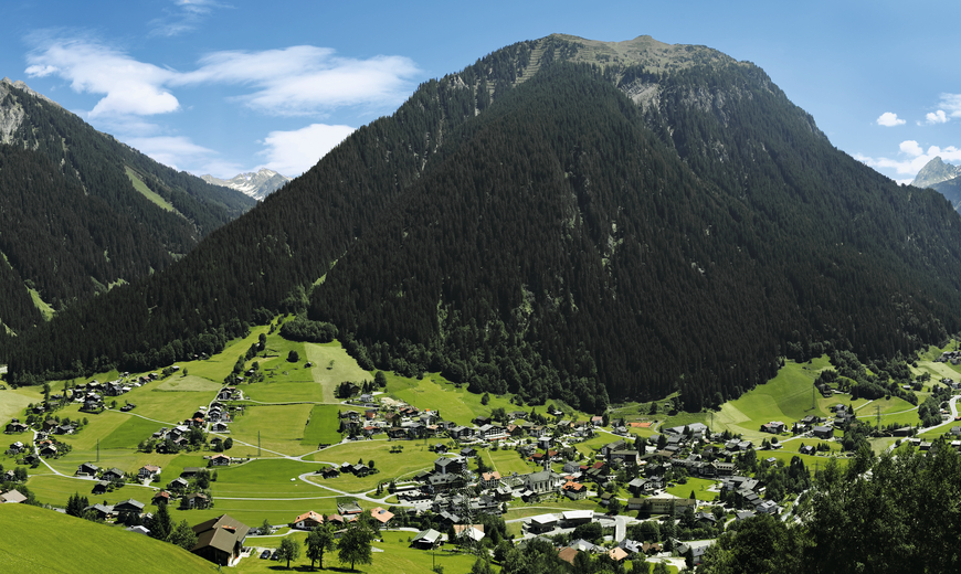 Gaschurn-Partenen in the Silvretta Montafon in summer