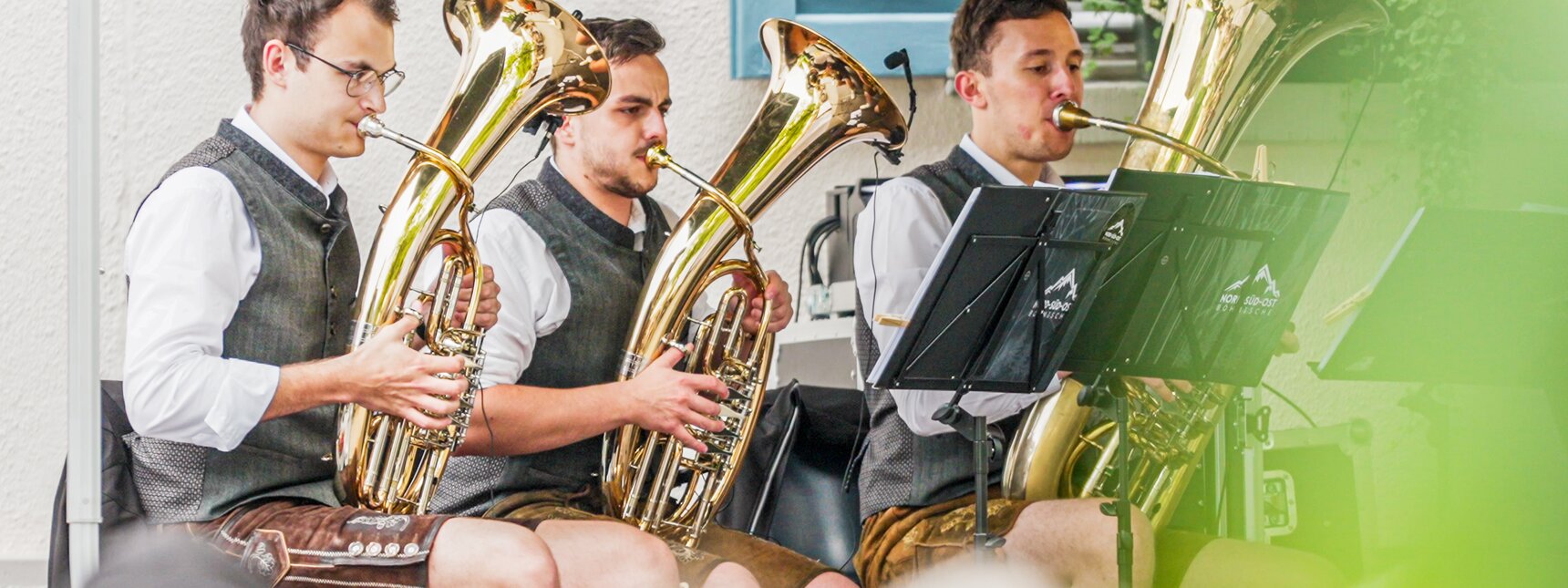 Drei Balsmusikanten beim Brass am Berg am Hochjoch in der Silvretta Montafon | © Silvretta Montafon - Niklas Kirchler