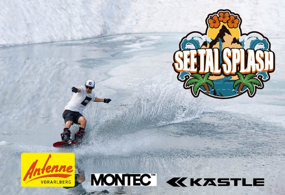 Seetal Splash - Silvretta Montafon | © Silvretta Montafon Seetal Splash in der Silvretta Montafon mit Sponsoren und Logo | © Silvretta Montafon