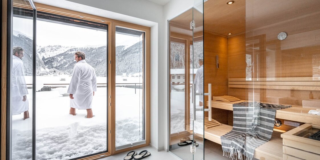 Sauna im Chalet im Sporthotel Silvretta Montafon in Gaschurn. | © Silvretta Montafon - blateral