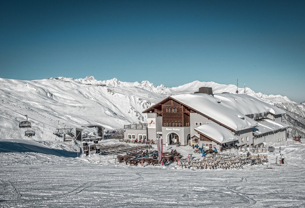 Die verschneite Nova Stoba im Winter in der Silvretta Montafon. | © Silvretta Montafon - Daniel Zangerl