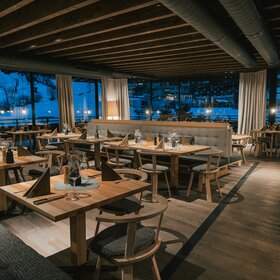 Innenraum des Restaurants Die Schmelzerei in der Silvretta Montafon. | © Silvretta Montafon - Vanessa Strauch