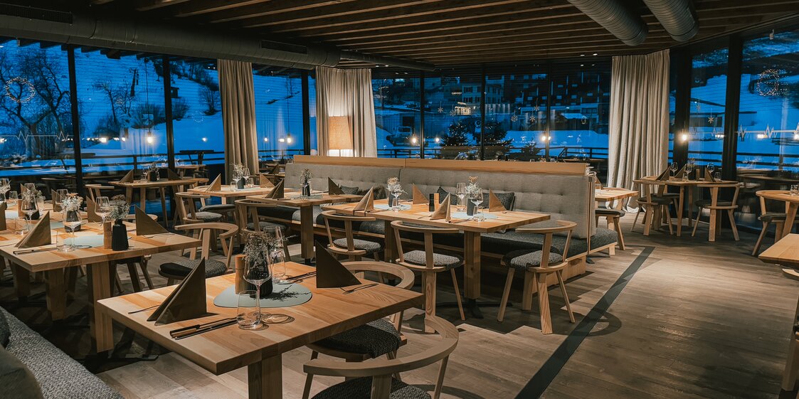 Innenraum des Restaurants Die Schmelzerei in der Silvretta Montafon. | © Silvretta Montafon - Vanessa Strauch