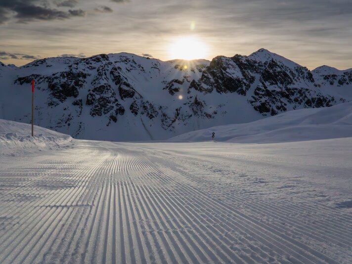präparierte Piste im Skigebiet Silvretta Montafon  | © Silvretta Montafon - Lisa von Abenteuermomente