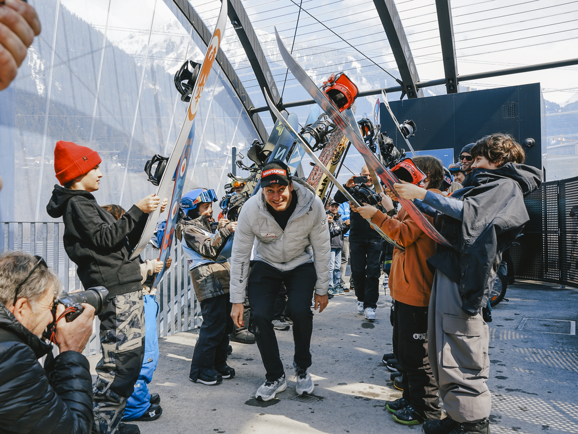 Empfang bei der Gondelübergabe mirt Olympiasieger Alessandro Hämmerle. | © Silvretta Montafon - Vanessa Strauch
