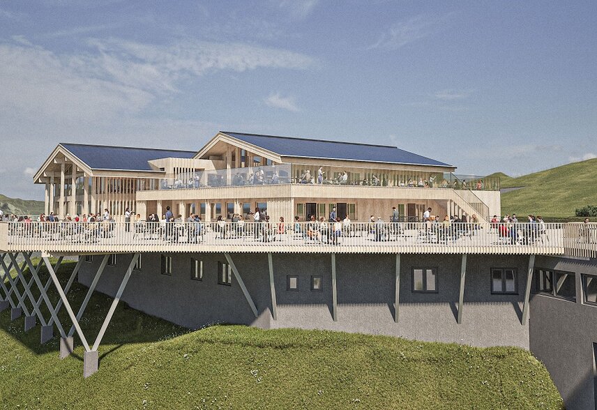 Ein Rendering vom neuen Kapellrestaurant am Hochjoch in der Silvretta Montafon | © Silvretta Montafon - Alpstein Architekten