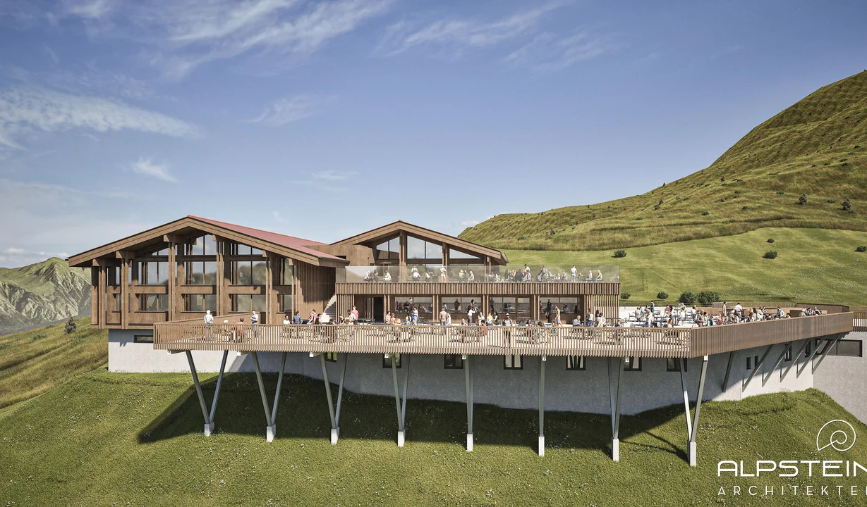 Kapellrestaurant 2.0 - Silvretta Montafon | © Silvretta Montafon - Alpstein Architekten Ein Rendering von dem neuen Kapellrestaurant in der Silvretta Montafon | © Silvretta Montafon - Alpstein Architekten