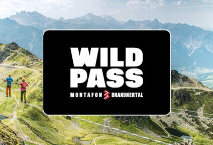 Sujet mit Sommerbild und WildPass Logo. | © Silvretta Montafon