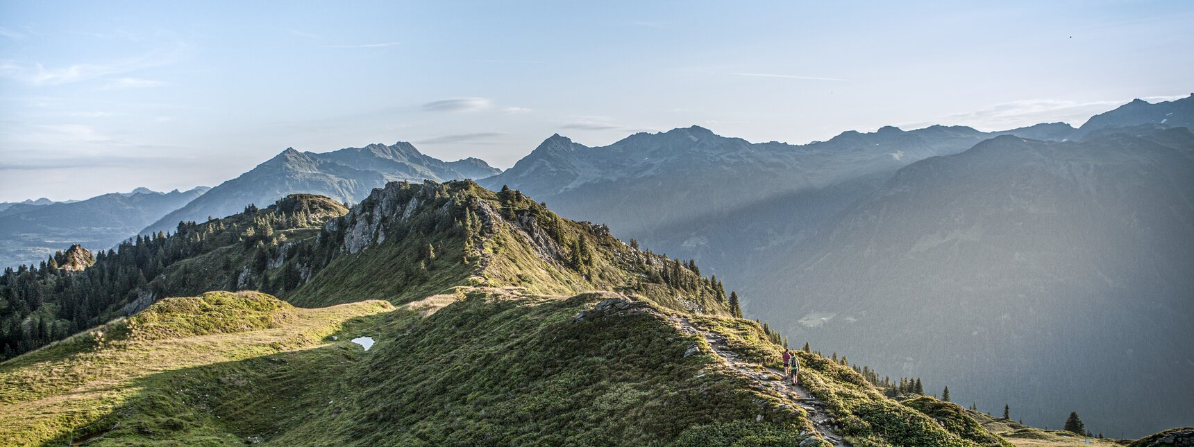 Grün bewachsener Bergkamm in der Silvretta Montafon | © Silvretta Montafon - Daniel Zangerl
