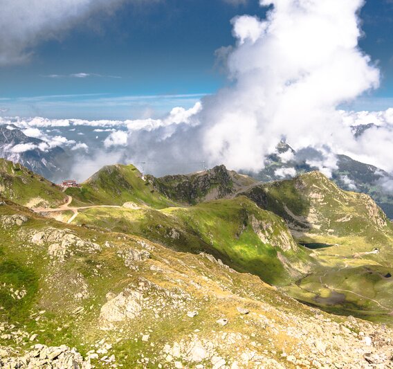 Die Aussicht am Hochjoch Richtung Klettergarten Hochjoch in der Silvretta Montafon. | © Silvretta Montafon - Stefan Michael Kothner