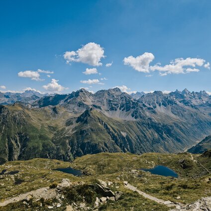 Die Aussicht von Klettersteig Madrisella in der Silvretta Montafon. | © Silvretta Montafon - Sabine Wolf