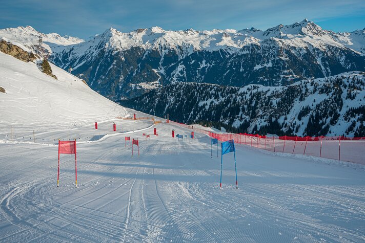 Die abgesteckte Rennstrecke in de rRace Area in der Silvretta Montafon. | © Silvretta Montafon - Vanessa Strauch