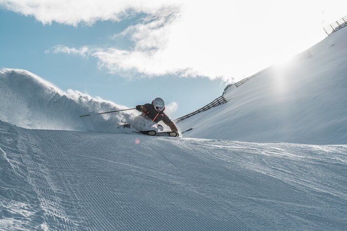 Ein Skifahrer auf der Piste in der Silvretta Montafon. | © Silvretta Montafon - Daniel Hug