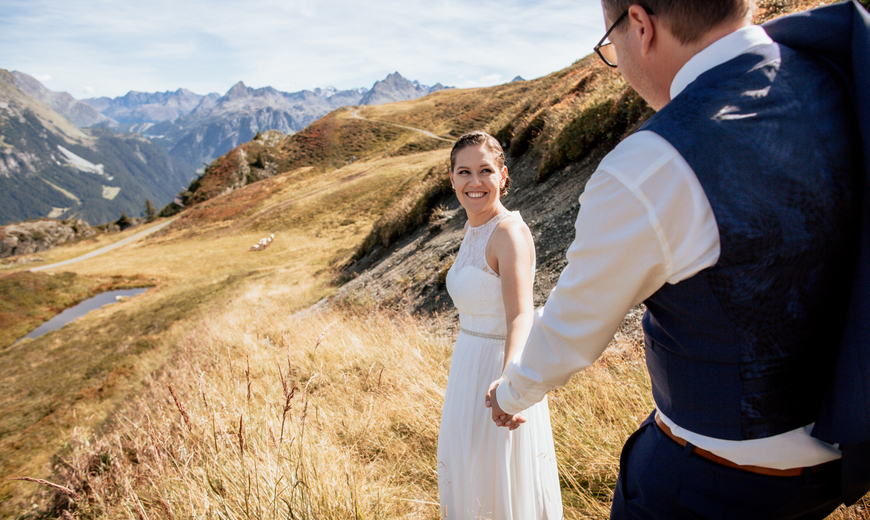 Hochzeit in den Bergen und im Sporthotel Silvretta Montafon.